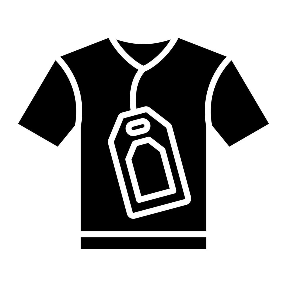 icono de glifo de venta de camisa vector