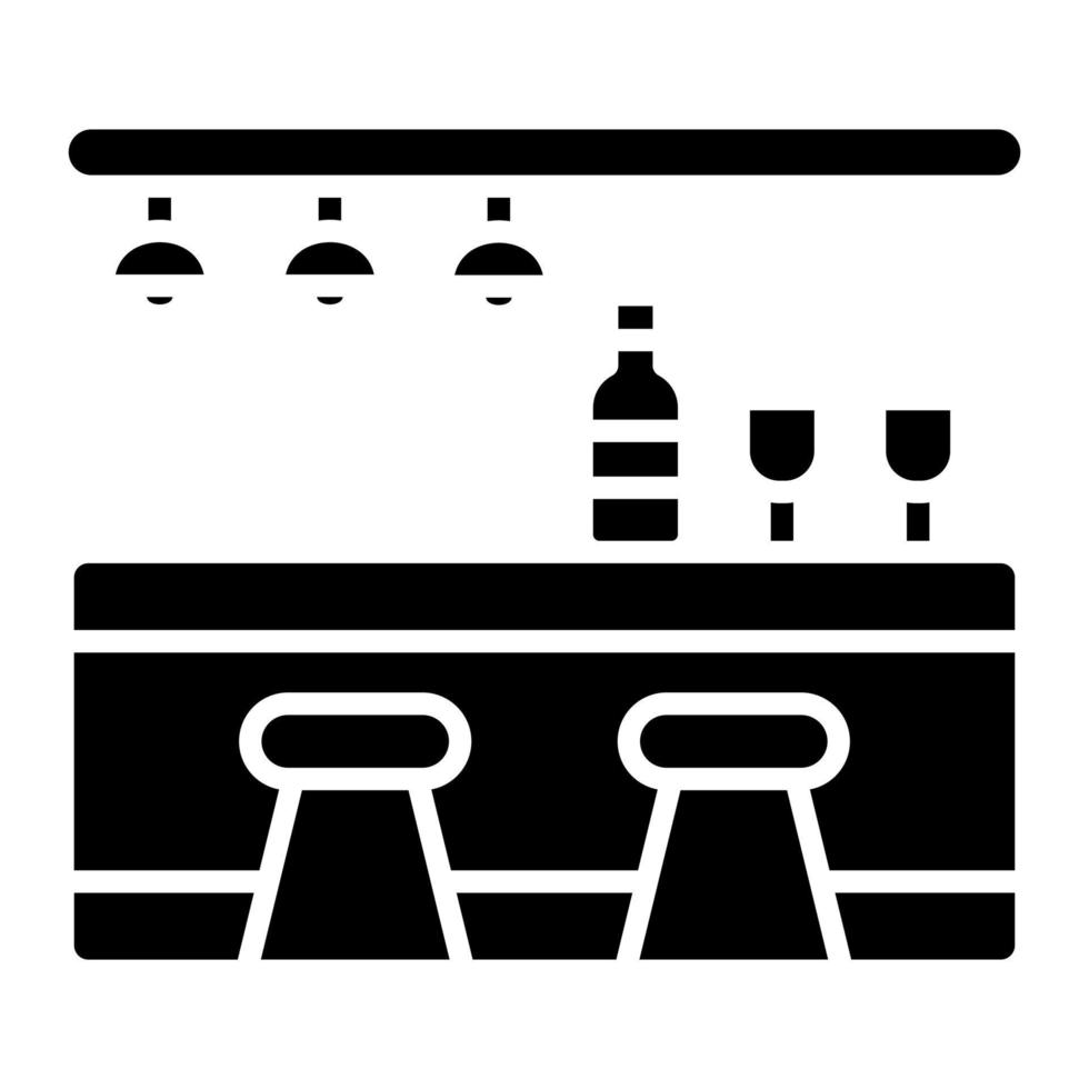 Bar Glyph Icon vector