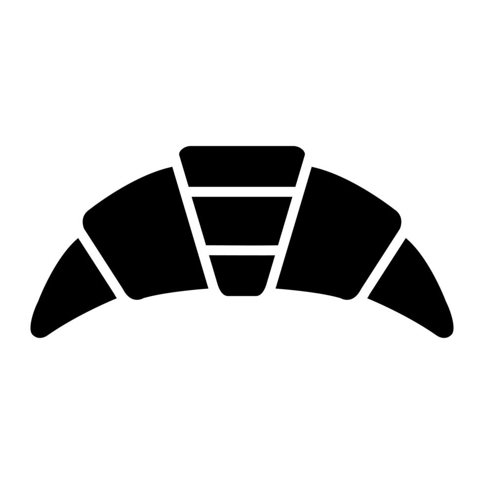 Croissant Glyph Icon vector