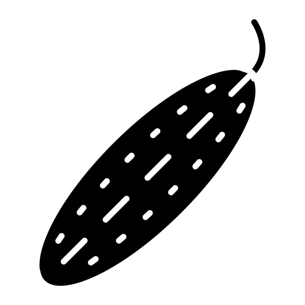 icono de glifo de pepino vector