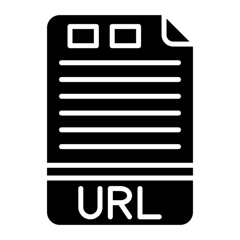 URL Glyph Icon vector