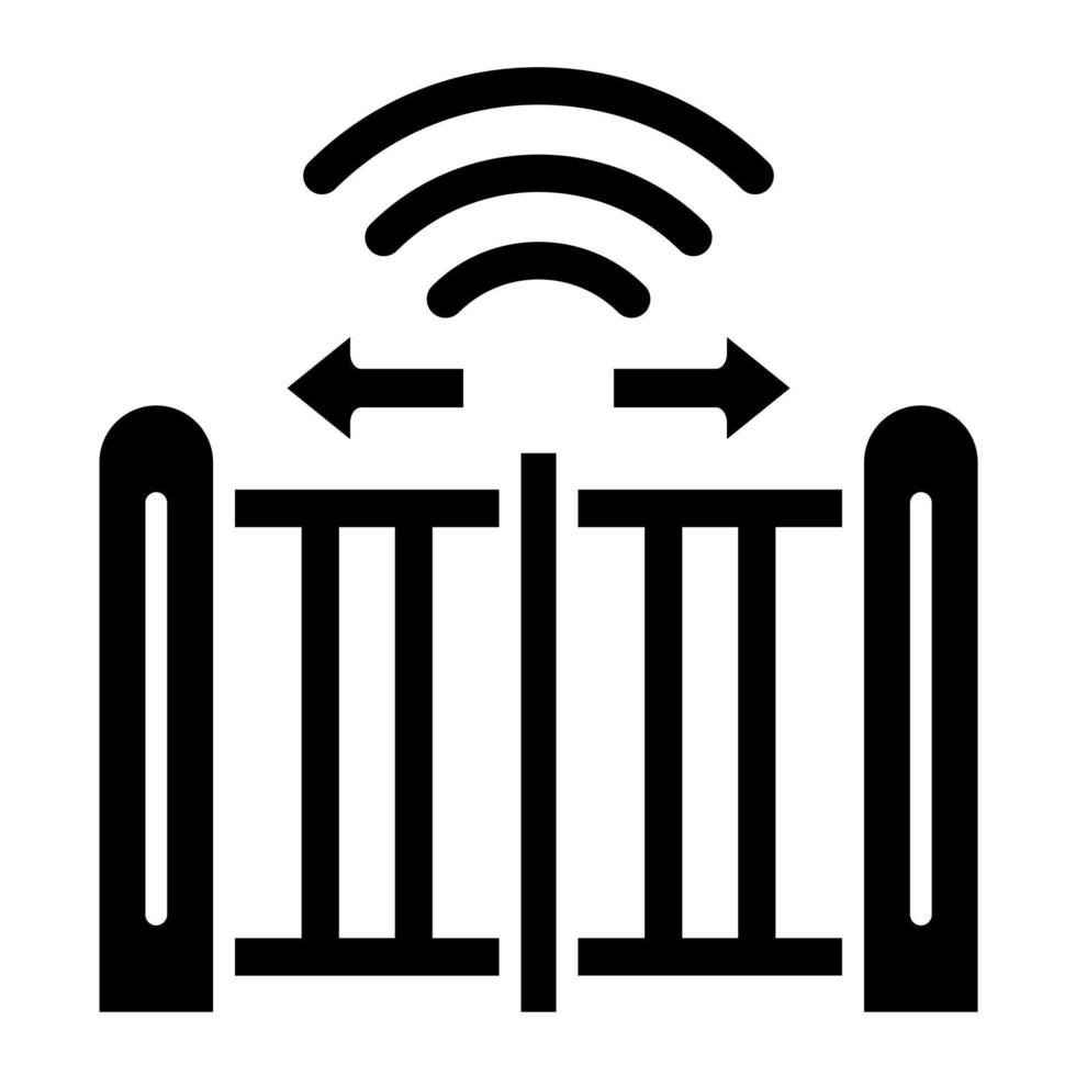 AND Gate Glyph Icon vector