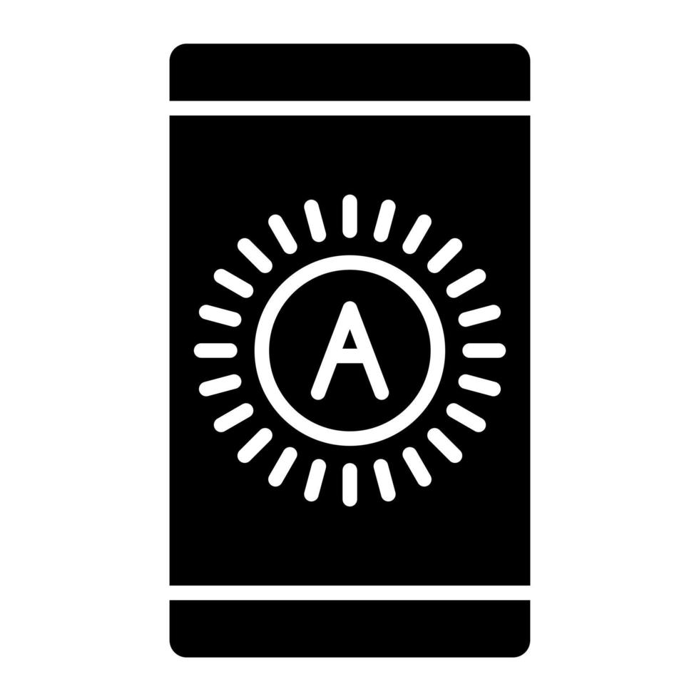 Brightness Auto Glyph Icon vector