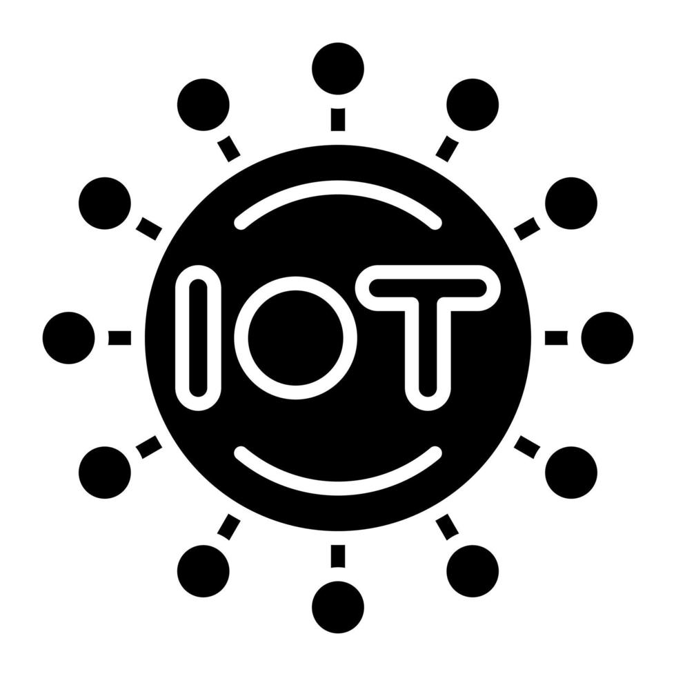 Internet of Things Glyph Icon vector