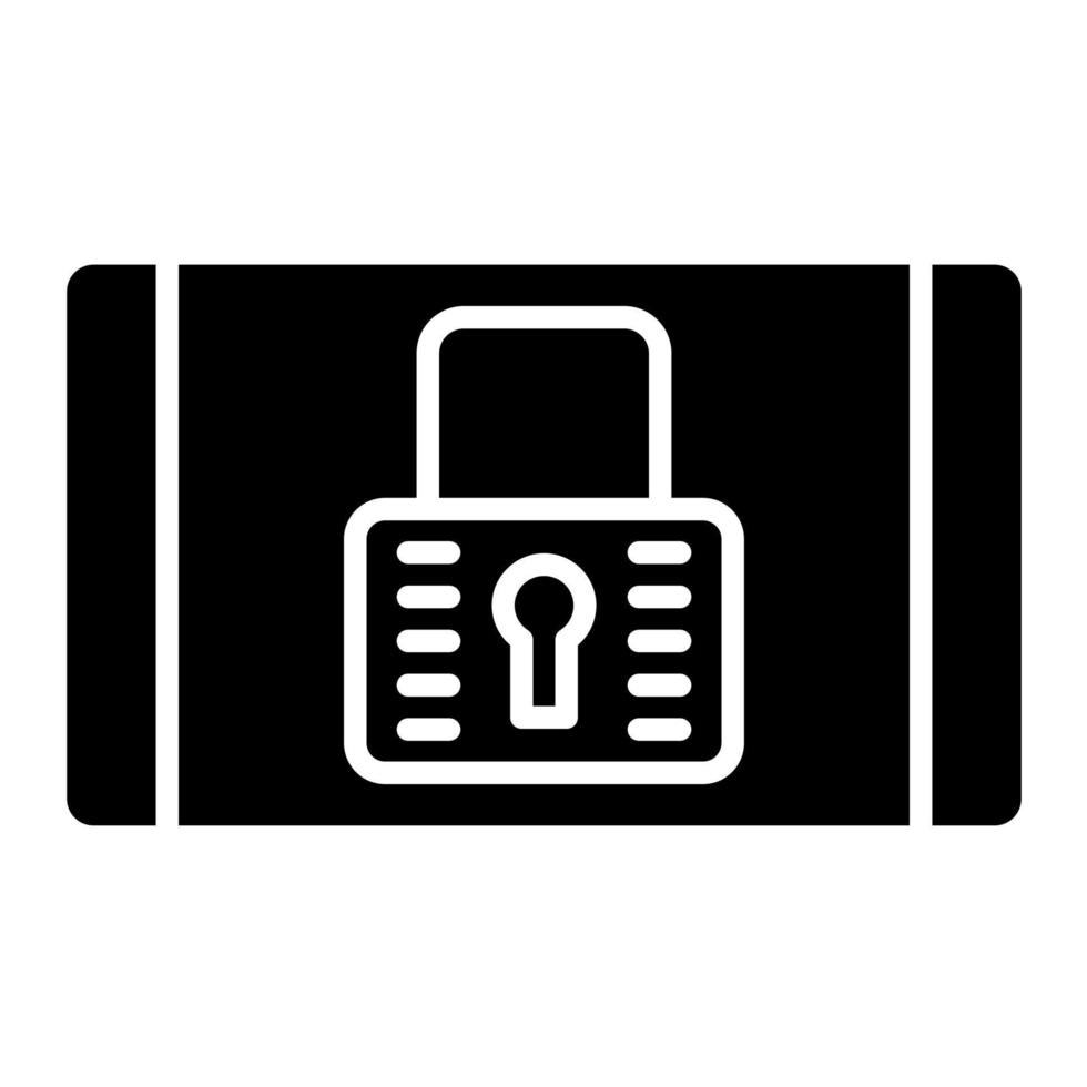 Screen lock Landscape Glyph Icon vector