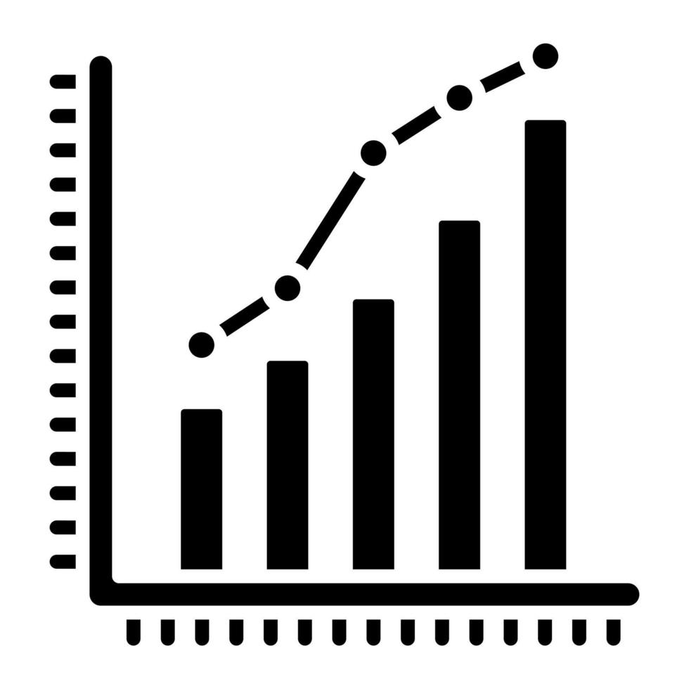 icono de glifo de estadísticas vector