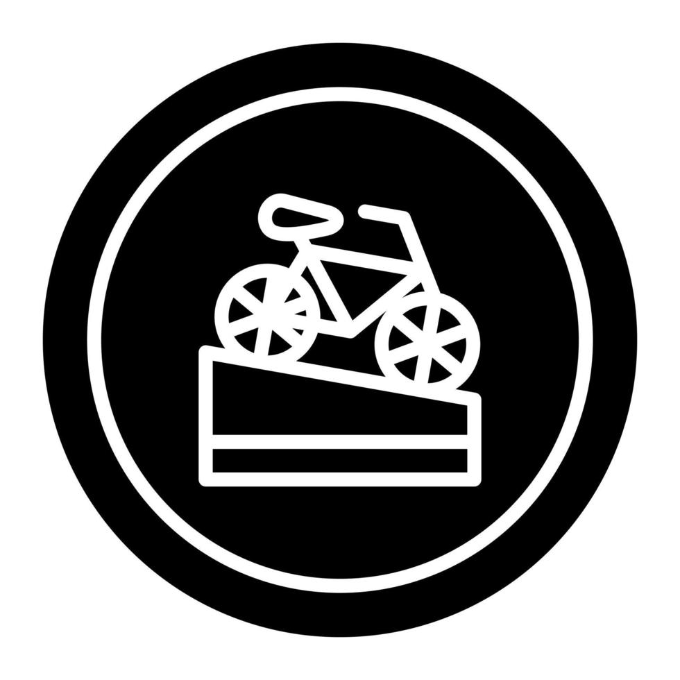 Hill Road Glyph Icon vector