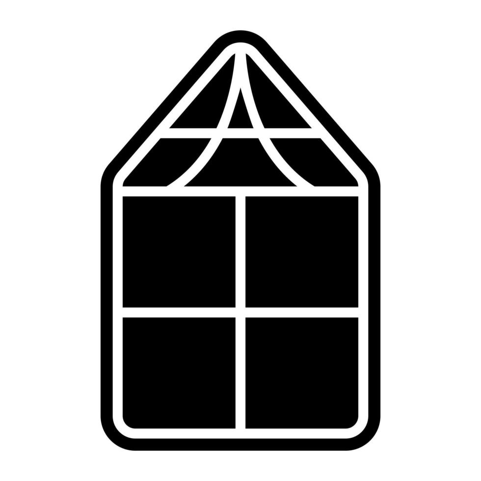 Window Frame Glyph Icon vector