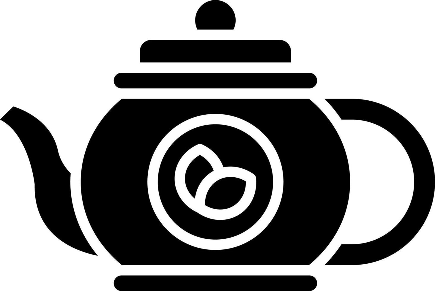 Tea Pot Glyph Icon vector