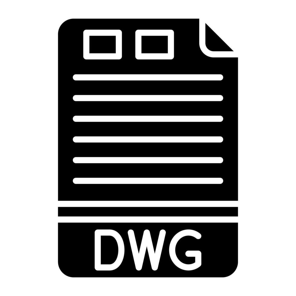 DWG Glyph Icon vector