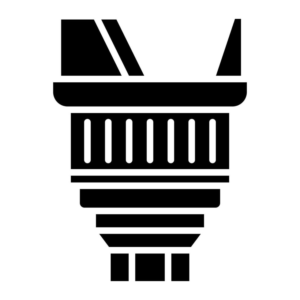Camera Lens Glyph Icon vector