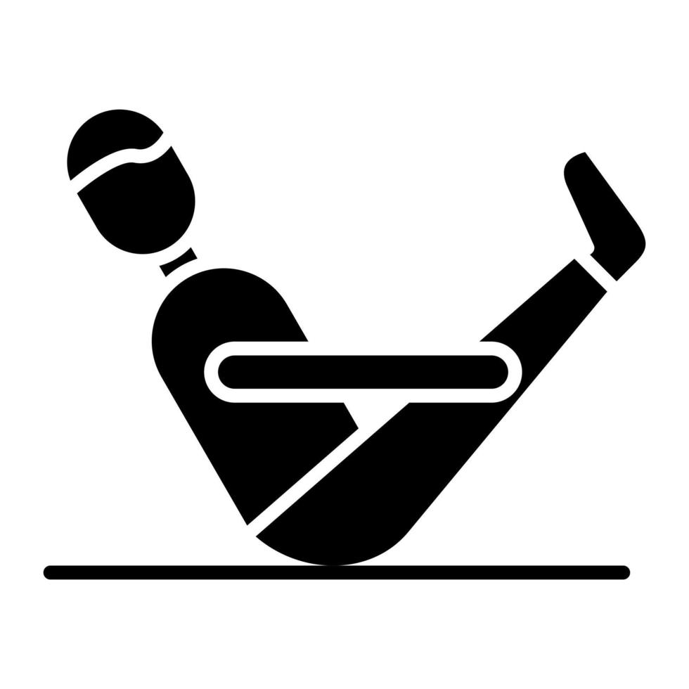 Boat Pose Glyph Icon vector