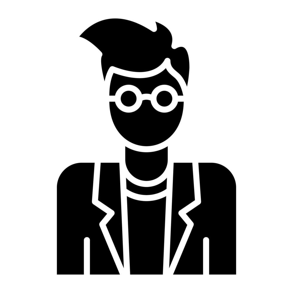 Model Male Glyph Icon vector