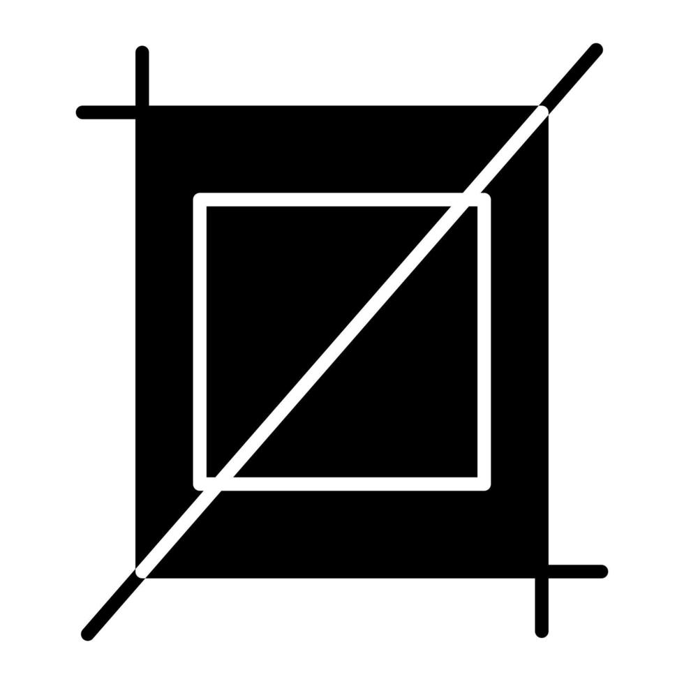 Crop Glyph Icon vector