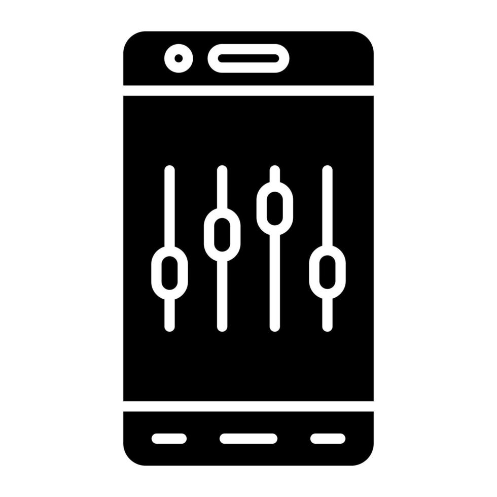 Mobile Controls Glyph Icon vector