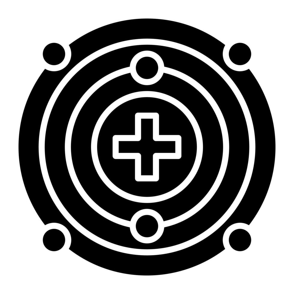 Proton Glyph Icon vector