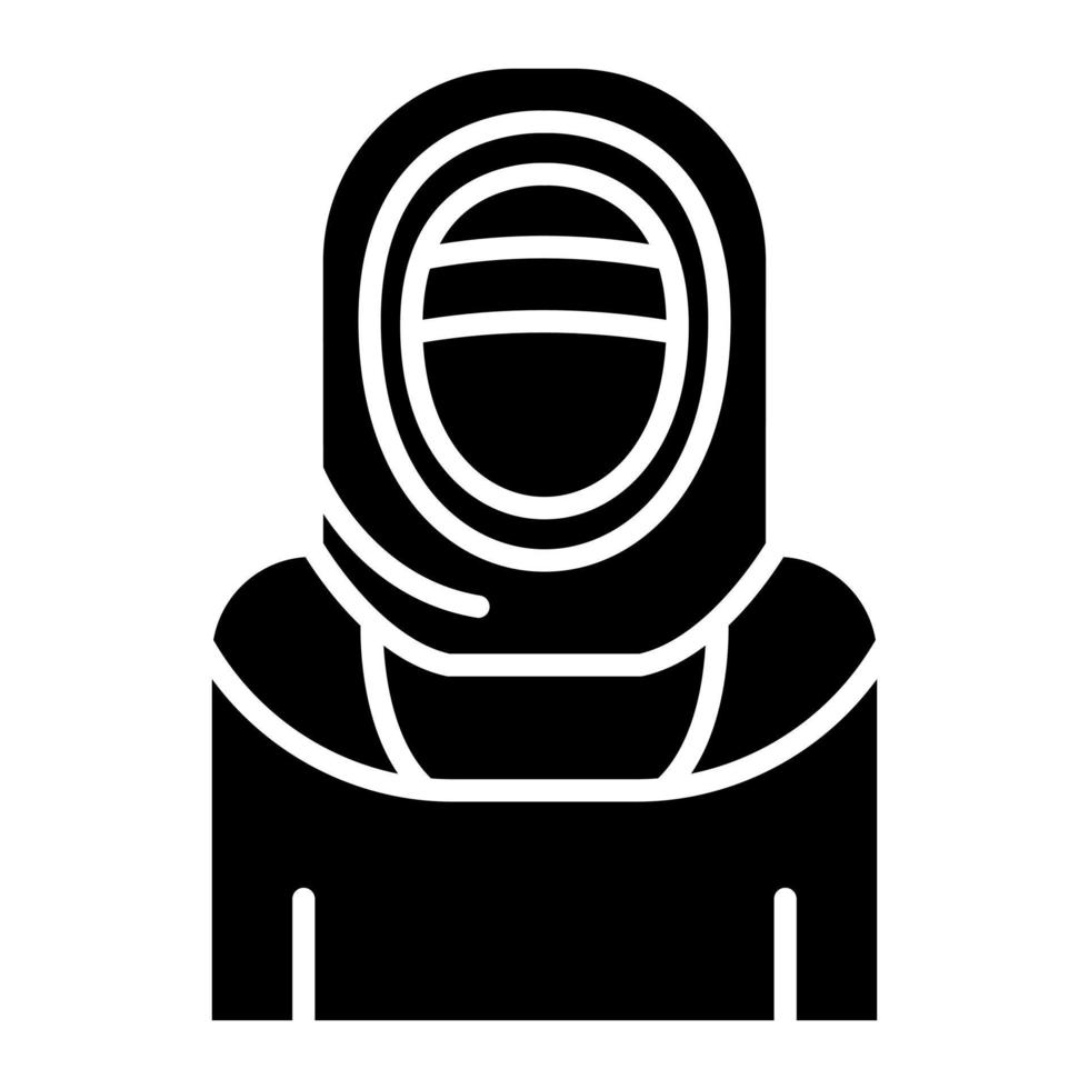 icono de glifo beduino femenino vector