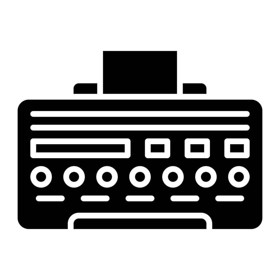 Printer Glyph Icon vector