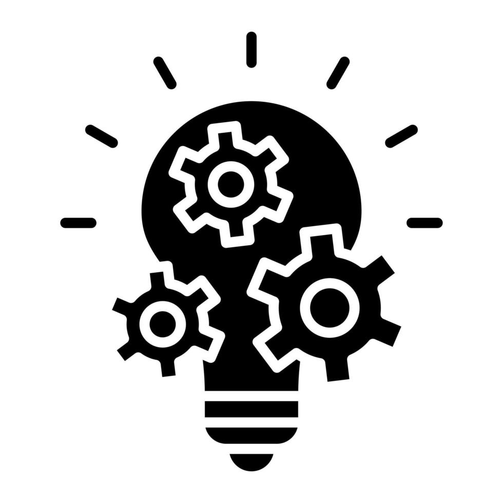 Project Management Glyph Icon vector