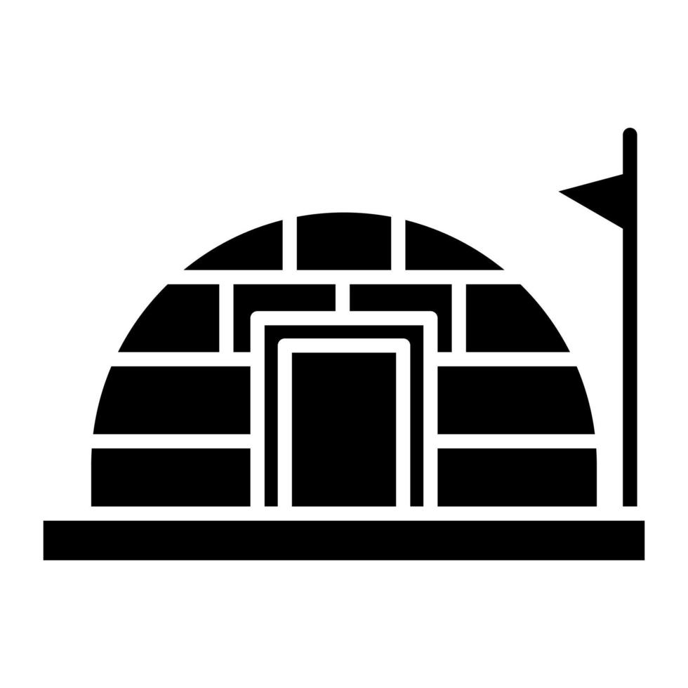 Igloo House Glyph Icon vector