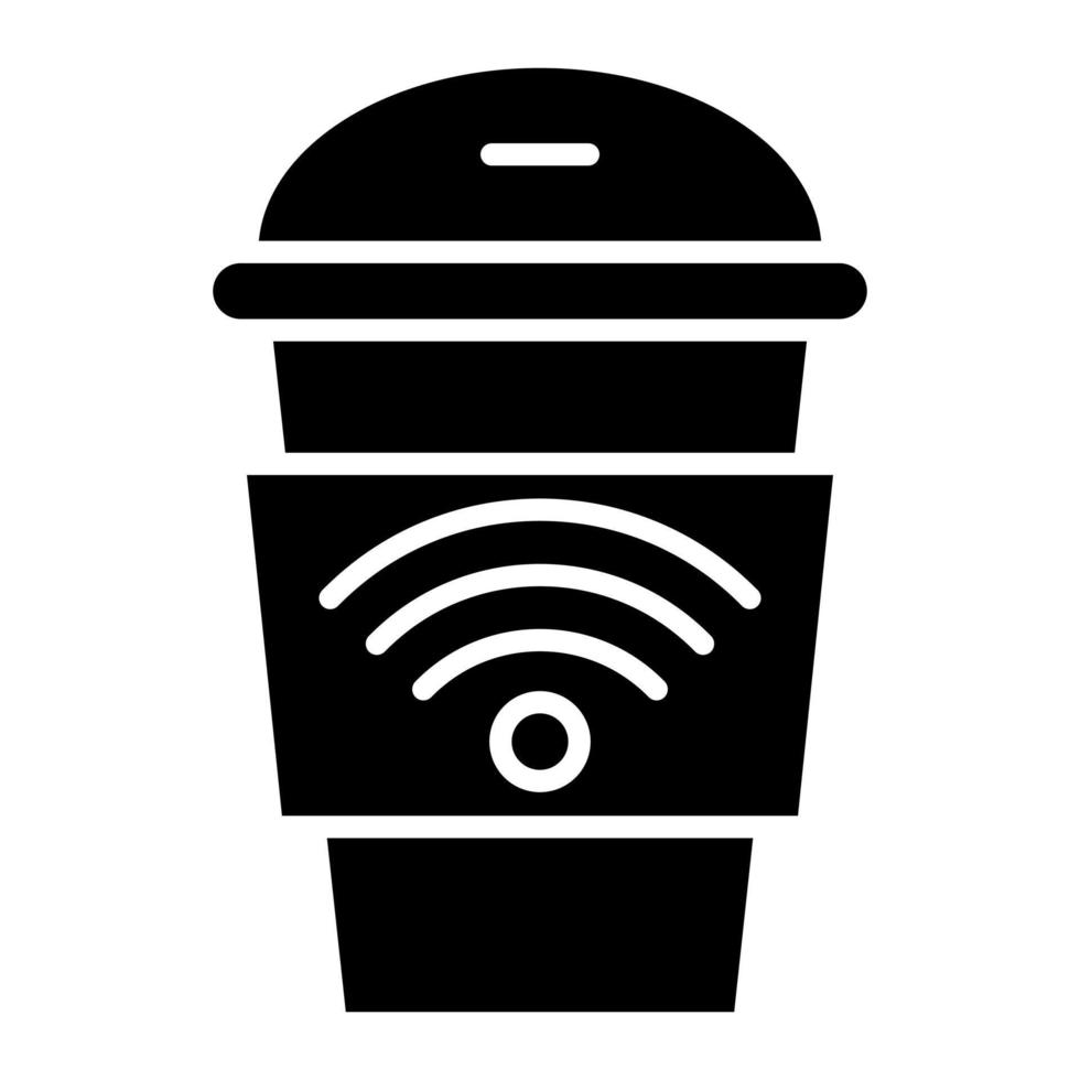 Cafe Wifi Glyph Icon vector