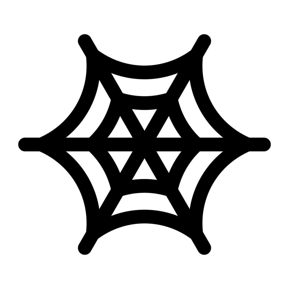 Spider Web Glyph Icon vector