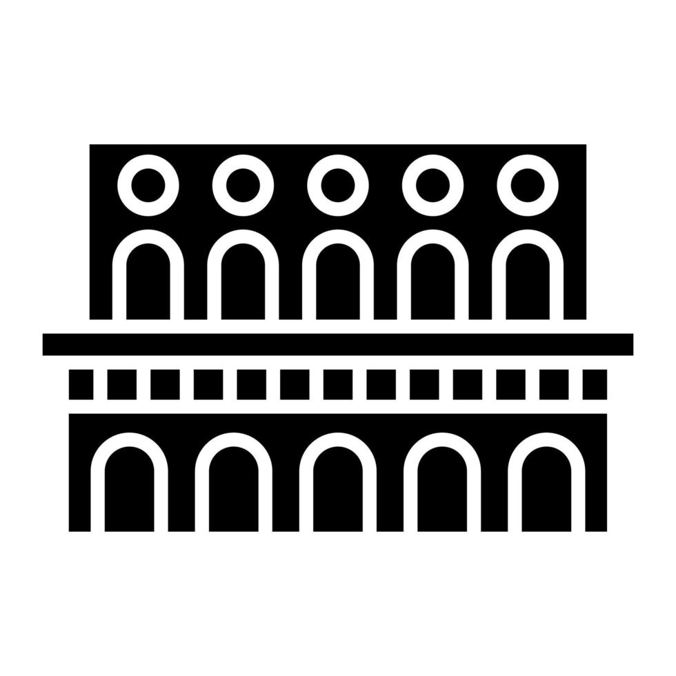 Aqueduct Glyph Icon vector