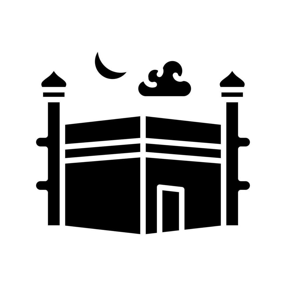 icono de glifo kaaba vector