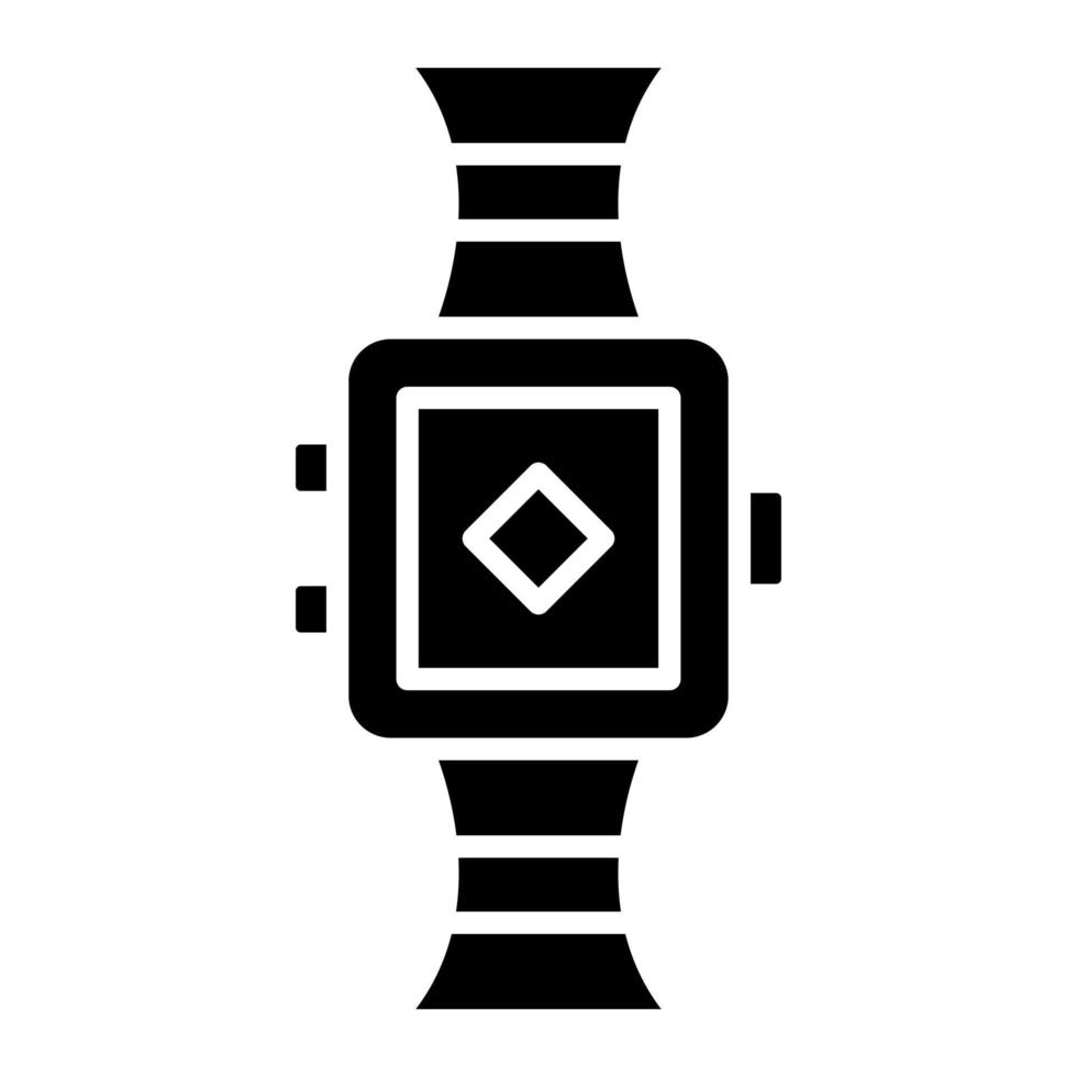 icono de glifo de reloj inteligente vector