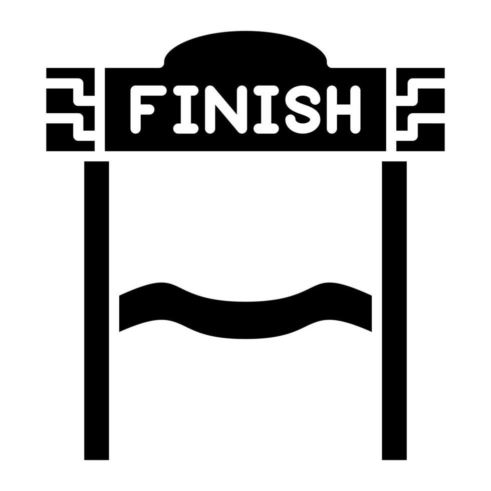 Finish Glyph Icon vector