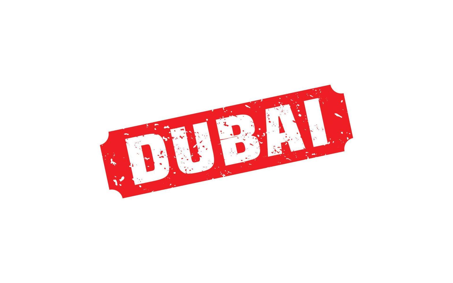 Dubái sello de caucho con estilo grunge sobre fondo blanco. vector