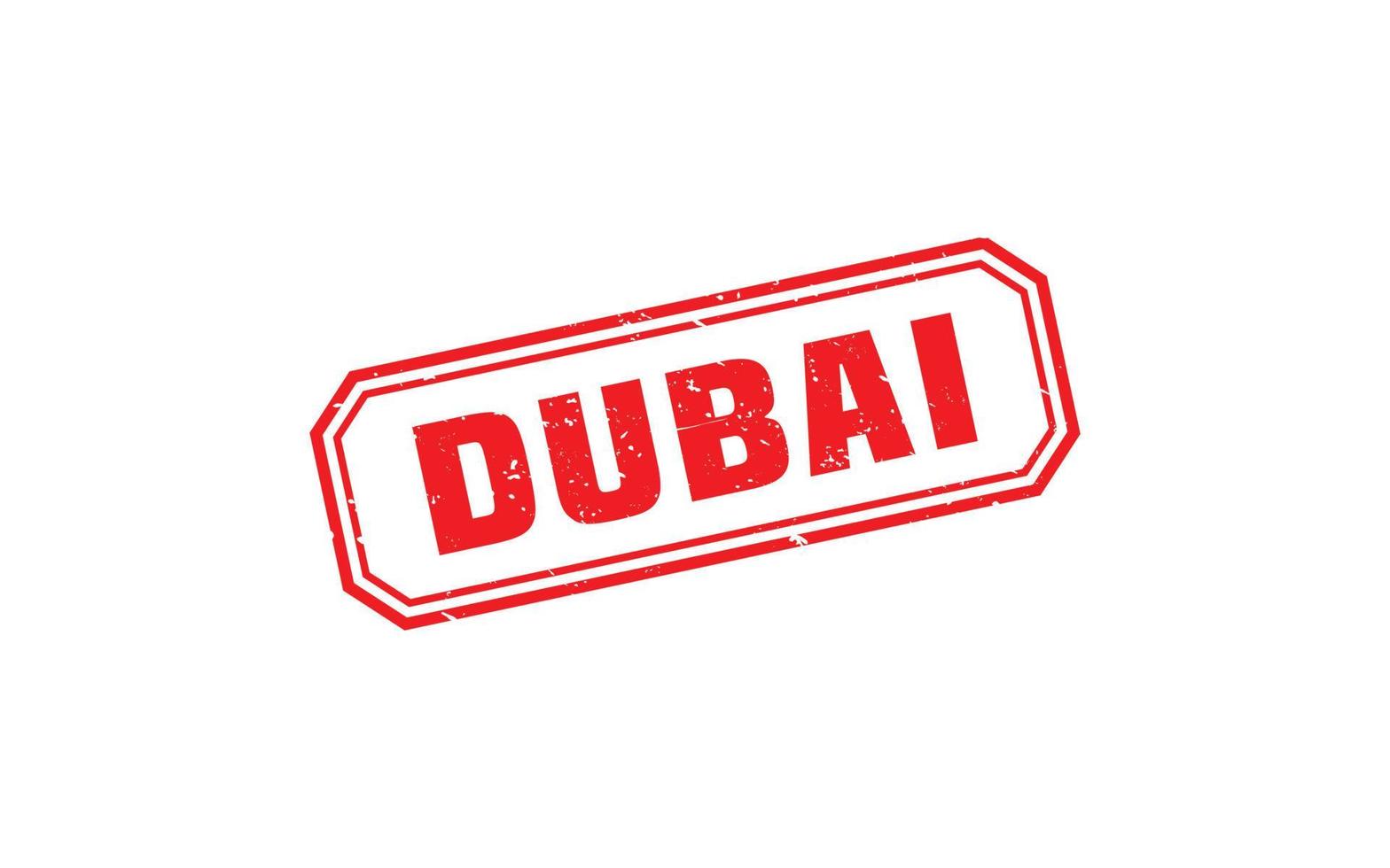 DUBAI stamp rubber with grunge style on white background vector