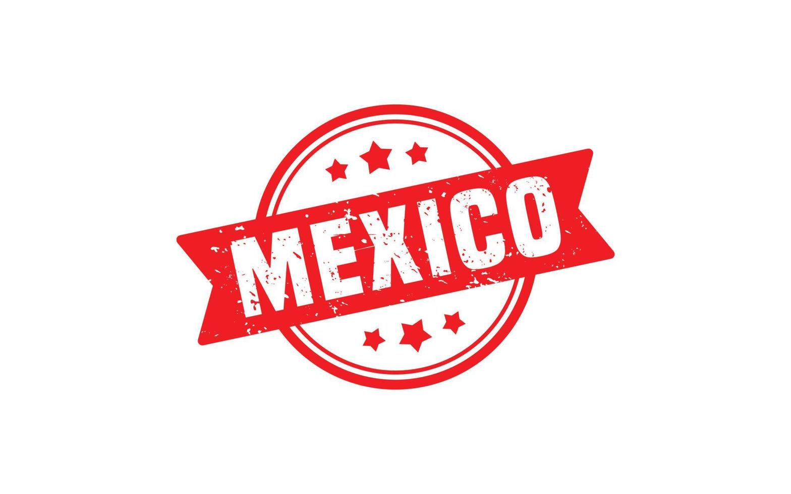 MEXICO stamp rubber with grunge style on white background vector