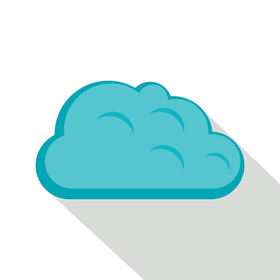 Storm cloud icon, flat style vector