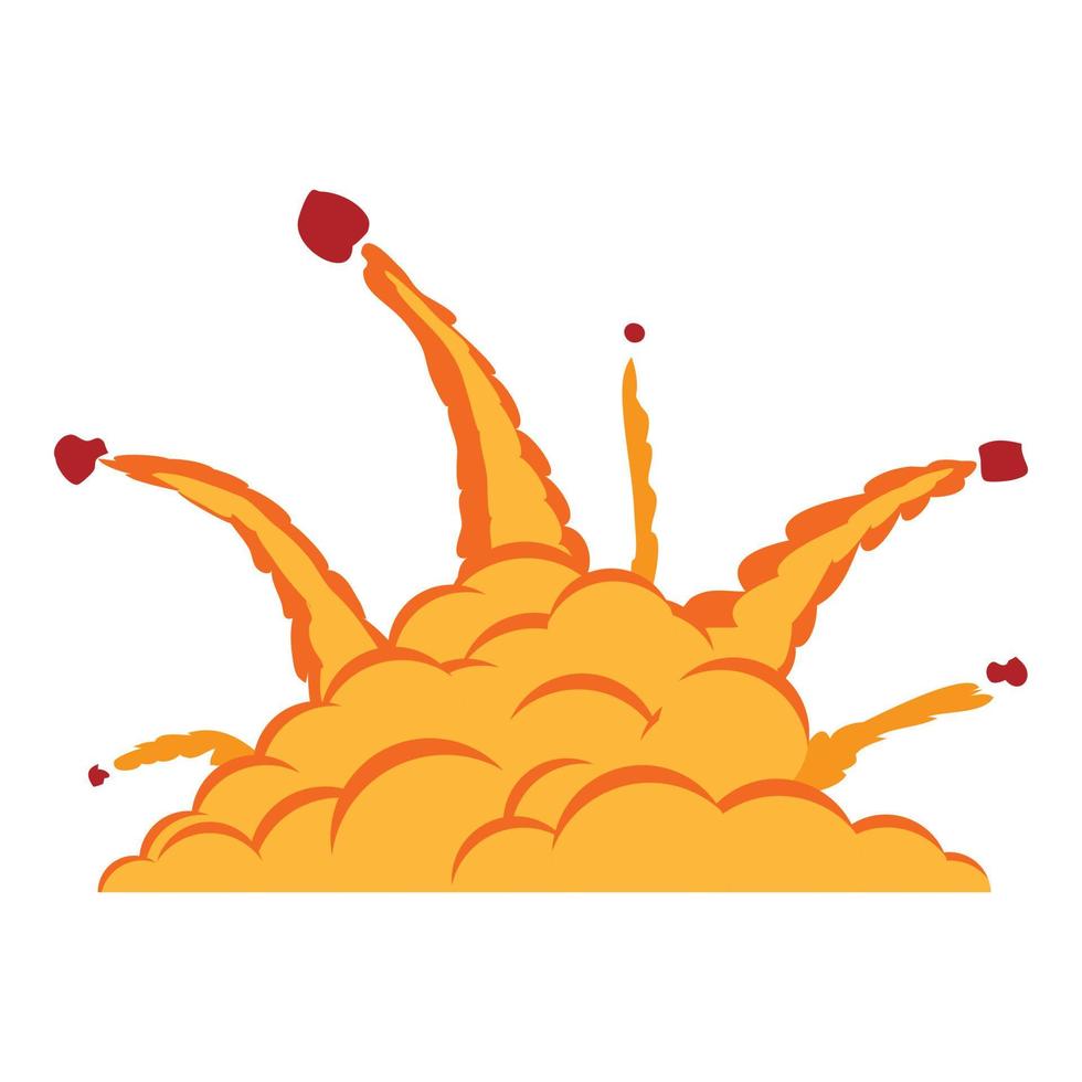 War explosion icon, cartoon style vector