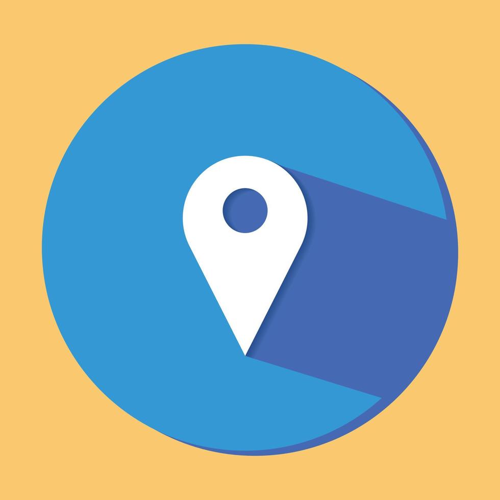 location sign flat icon button vector