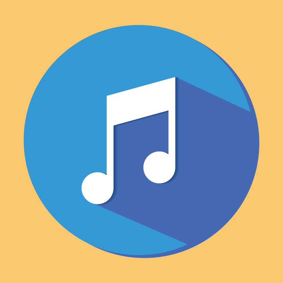 music flat icon button vector