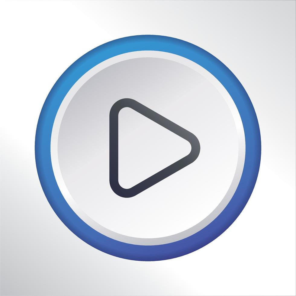 play button flat icon vector design