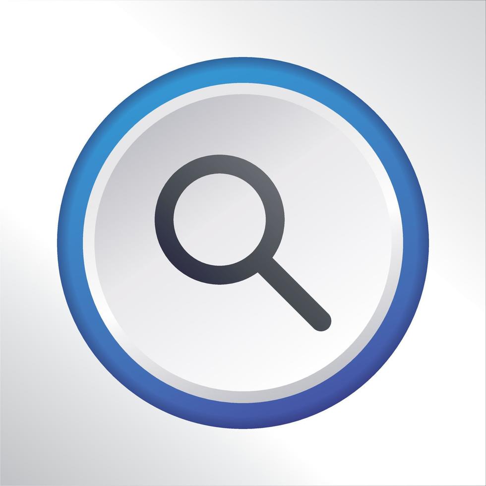 search button flat icon button vector