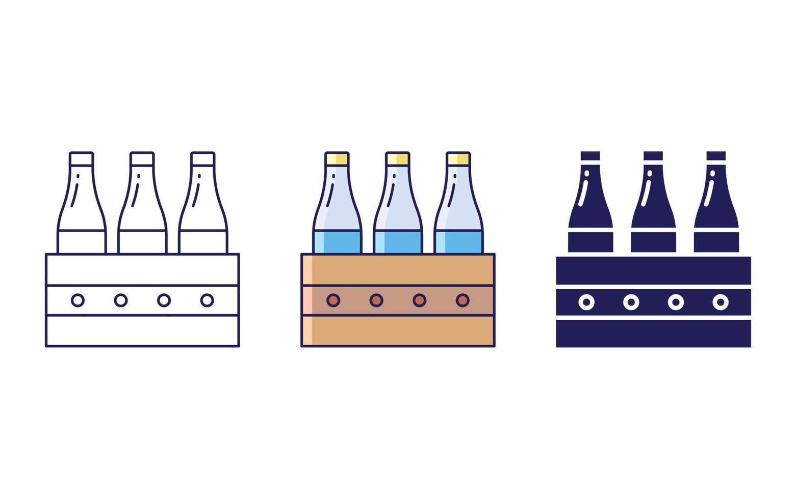 Milk Crate line icon isolated on white background, Vector illustration