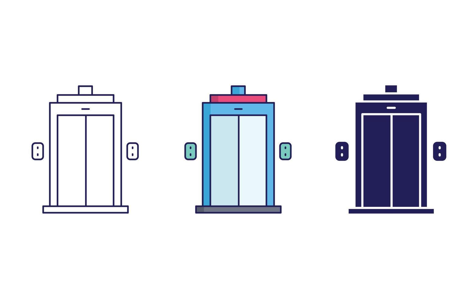 Elevator Lift line and glyph icon, isolated vector illustration