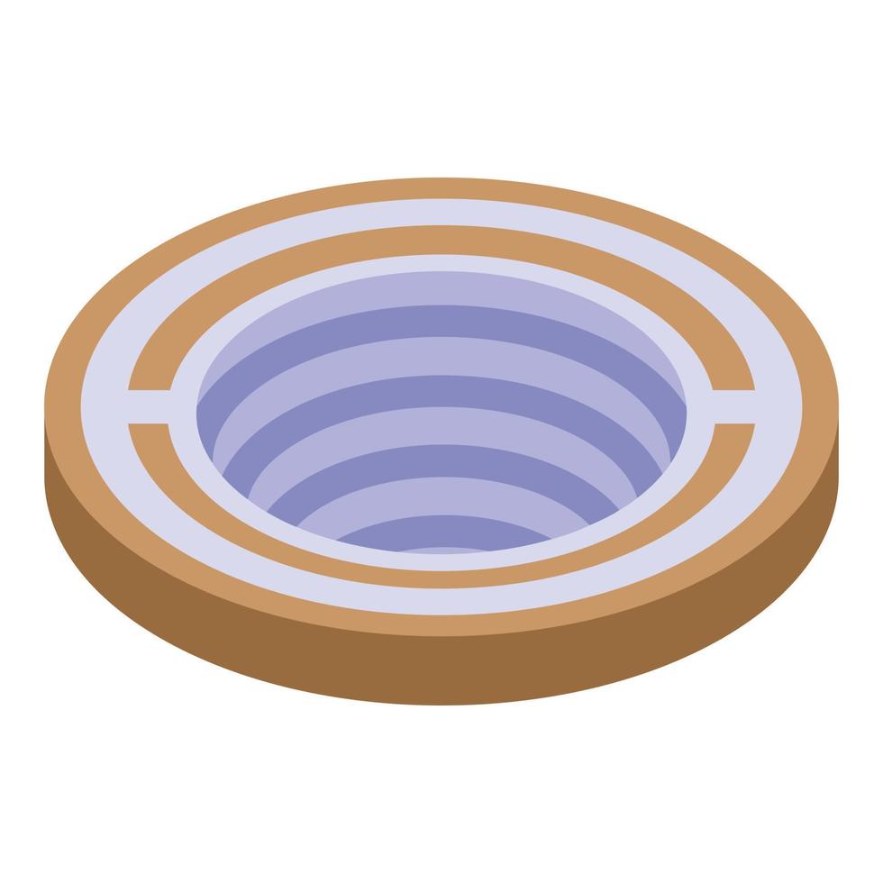 Circle quarry icon isometric vector. Mine industry vector