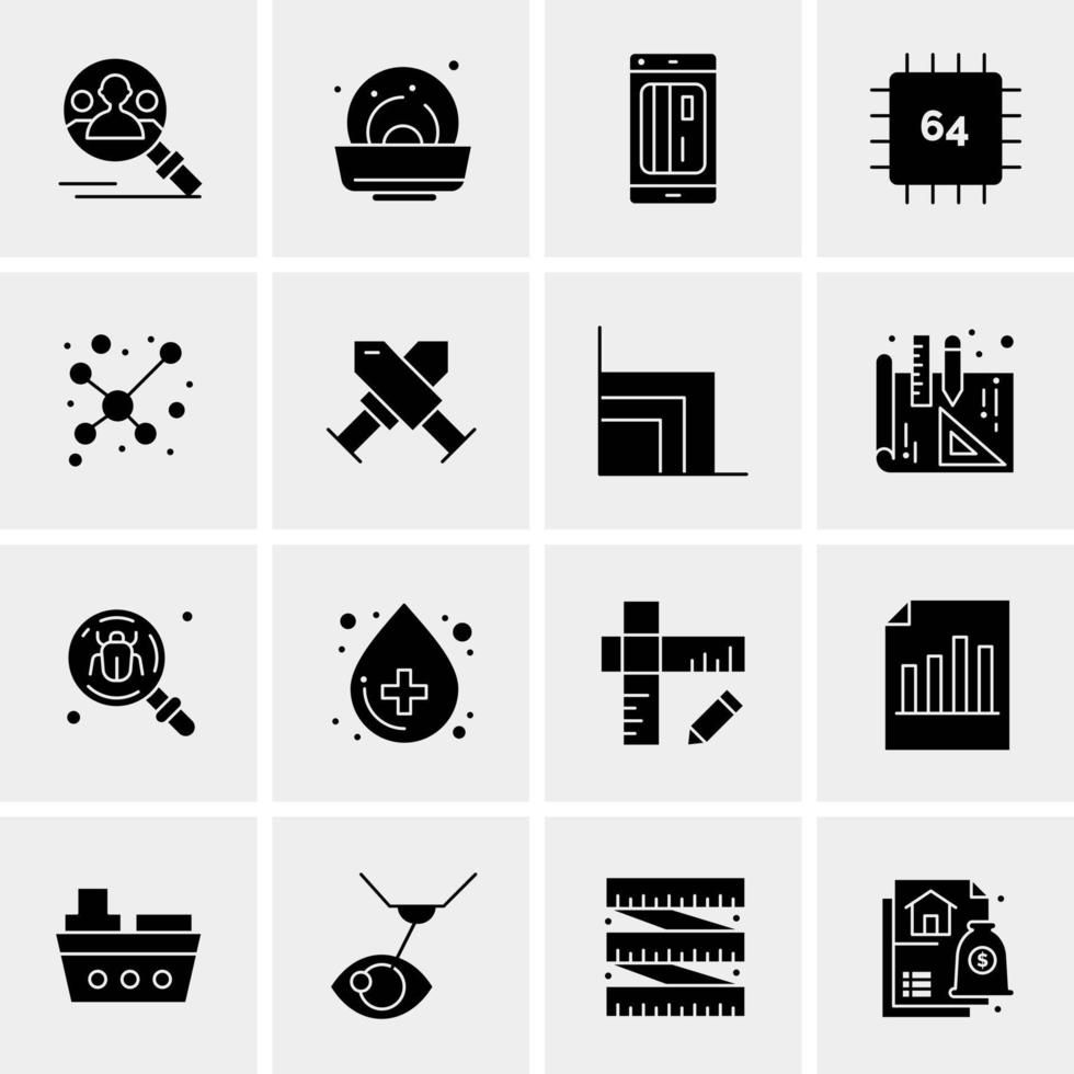 16 Universal Business Icons Vector Creative Icon Illustration to use in web and Mobile Related project