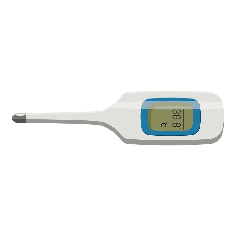 Medical thermometer icon, cartoon style vector