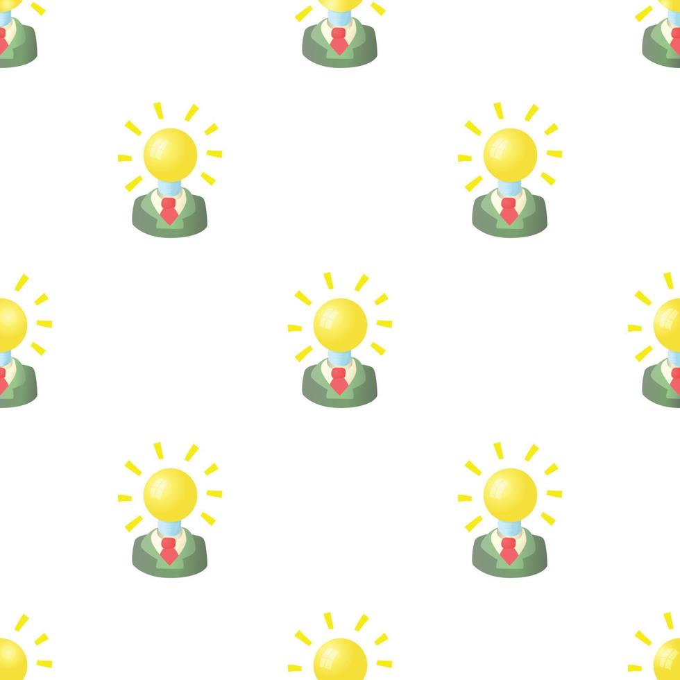 Businessman with light bulb head pattern seamless vector