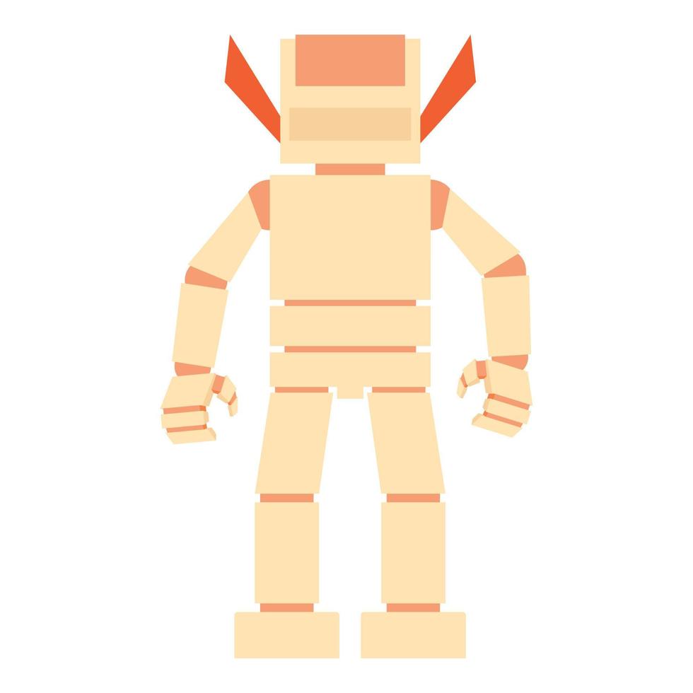 icono de robot humanoide, estilo de dibujos animados vector