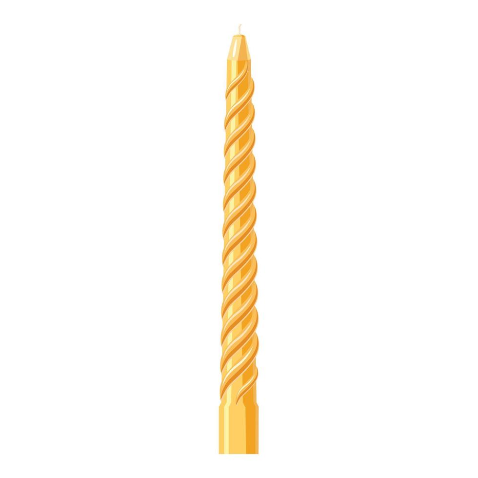 Spiral candle icon, cartoon style vector