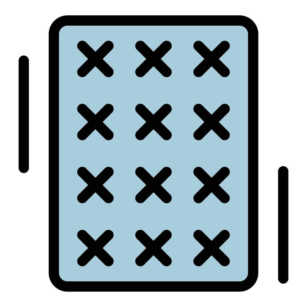 Inflatable mattress icon color outline vector