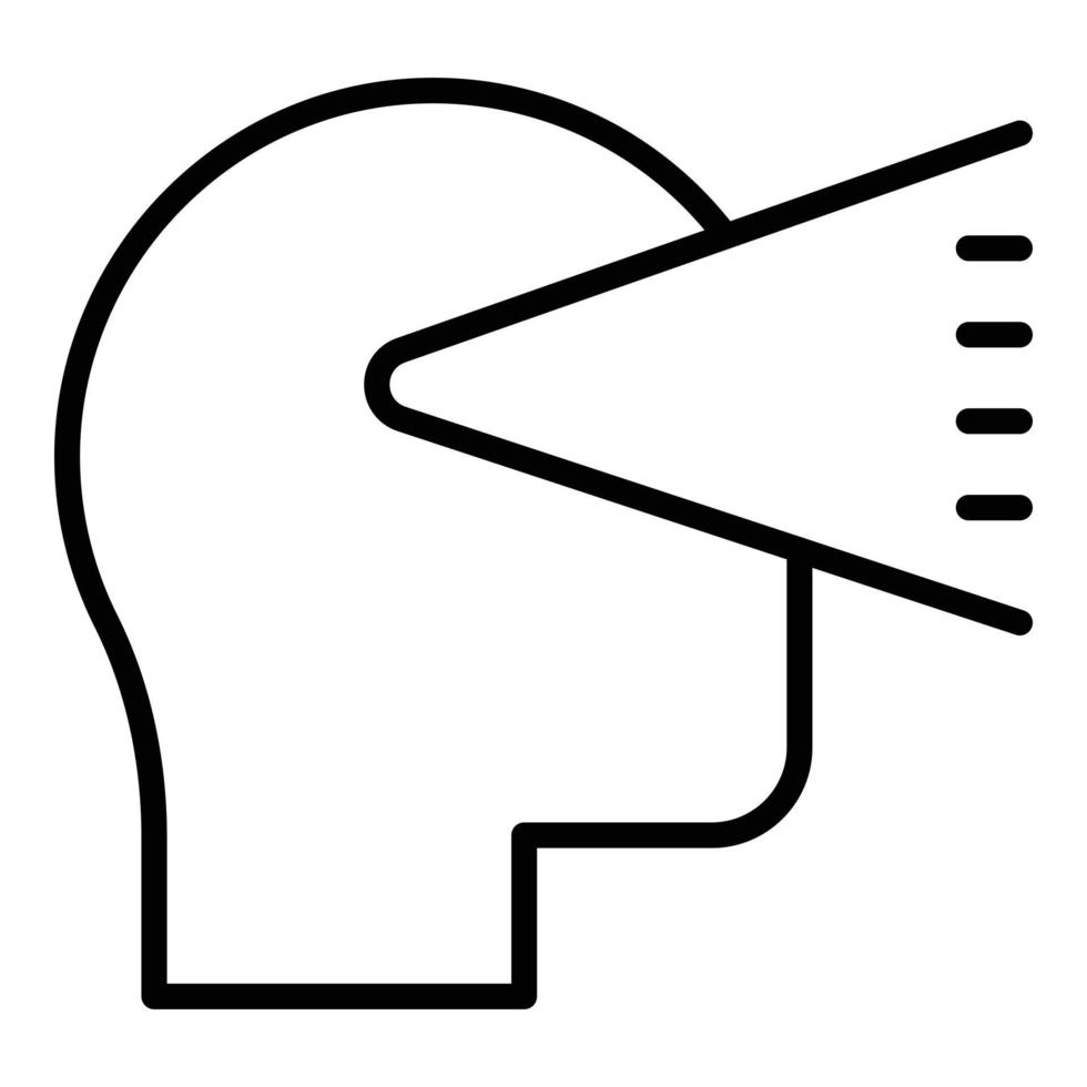 Visual perception icon outline vector. Sensory process vector