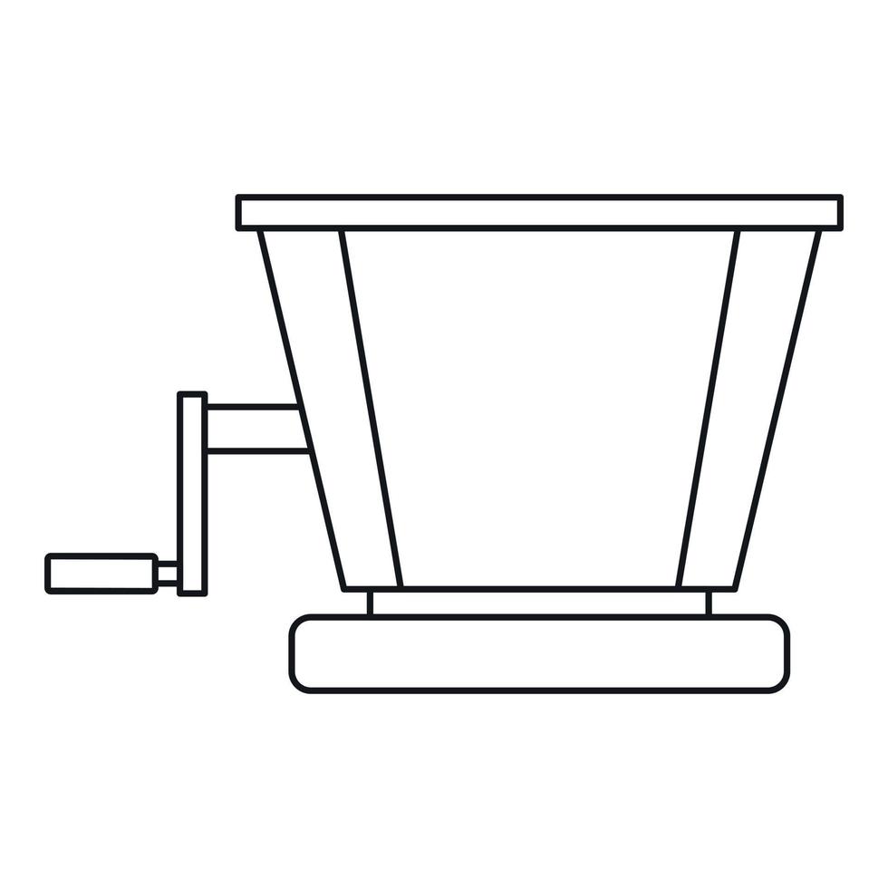 Retro juicer icon, outline style vector